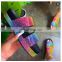 New Women Rhinestone Thick bottom Shoes Female Summer Rainbow Design Slippers Women's Flat Sandals