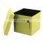 RTS custom furniture folding storage ottoman cabinet pouffe stool with pocket ottoman