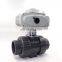 Industrial Automation 220v Electric Water UPVC Plastic Ball Actuator Small Operated Valve Price
