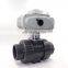 Best price of 1/2'' 1'' 2'' 3'' 4'' electrical actuator operated pvc upvc  electric 3 way / 2 way  ball valve