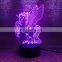 Touch Control 3D LED Night Light Unicorn Shape Table Desk Lamp Xmas Home Decoration