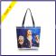 Hot selling fashion cartoon character customized printed canvas handbag for women