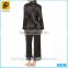 Wholesale 100% silk satin black nightwear suits design