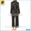 Wholesale 100% silk satin black nightwear suits design