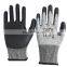 Salt and Pepper High Performance Cut Resistant Gloves with Polyurethane Palm Dipping