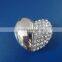 Fashional heart shape crystral usb flash drives, wholesales full capacity crystal usb pendrive