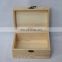 Rectangular wooden gift packing box with hinged lids