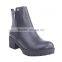 Snakeskin high ankle military new rock zipper boots chunky heel ankle boots women