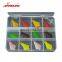 Factory price 12pcs/box Mixed Colors3g  copper Fishing Lure Set Spoon Metal Lure Kit Hard Bait Fresh Water Bass lures