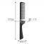 2021  high quality black straight Hair Combs  Carbon Fiber Comb with custom logo