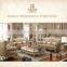Luxury home furniture antique european style classic leather living room sofa set