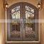 wrought iron exterior double entry doors with sidelight for home
