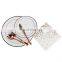 175 Pieces Set Premium Party Rose Gold Rim Plastic Cup With Plate, Spoon, Knife And Forks Disposable Dinnerware Set