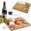 Engraved Bamboo Cutting Board for Cheese & Charcuterie Platter includes Knives Ceramic Dish Cheese Markers