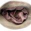 men's and women's fashion genuine sheepskin leather with print bucket hat