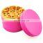 2022 Hot Sale Custom Logo 63mm 4 layer matte pink silicone coated grinder