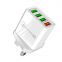 New Style Mobile Phone 36W UK Charger For Cell Phone Multi Port USB QC3.0 Fast Charger for iphone