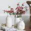 Custom LOGO Nordic Creative Simple Irregular White Porcelain Ceramic Vase Pot Bottle Crafts Gift Home Living Room Decoration