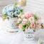Wedding Decoration Faux Plant 1 Set Flower And Vase Artificial Flowers With Iron Bucket Farmhouse Style Table Accessories