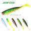 JOHNCOO Fishing Lure Soft Fish 120mm 10g 4pcs Swimbait Soft Lures