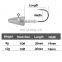 JOHNCOO 50pcs/pack Bullet Jig Hooks Mustad Big Fishing Jig Head 7g - 13g for Crankbait Lure Jigging Hook