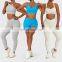 5 Pcs Hot Sale Gym Suit High Waist Fitness Sets Custom Logo Sports Bras