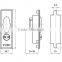 CE ROHS feilei wenzhou yueqing factory alloy industrial High Reliable Cabinet Lock