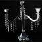 Factory Customized Candle Holder 3 Arms Crystal Candelabra For Wedding Centerpieces