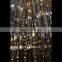 Stair long spiral crystal chandelier modern pendants lighting for home foyer staircase