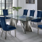 Manufacturer Wholesale Dining Table and Chair Set Modern Glass Top Dinning Table