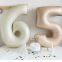 New Design 40 Inch Helium Float Cream White Caramel Color Digital Foil Balloon Birthday Wedding Party Decoration Number Balloon