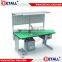 Detall workstation table with storage cabinet