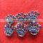 Compet produce 10mm slide charm crown, metal crown, fashion full rhinestone crown