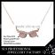 AAA cz micro paved rose gold plated believe letter chain necklace for girls