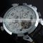 Jargar Men Gent White Tourbillon Date Aviator Automatic Mechanical Watch WM182