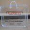 Manufacture best price high quality clear vinyl PVC zipper blanket packaging bag with handles