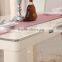 Modern tempered glass top dining table stainless steel dining table
