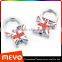 Creative metal pairs twins couple keychain ring in gift box