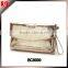 Fashion lady gold leather clutch bag custom ladies purse party clutch bags