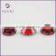 Top Quality oval shape garnet diamond cut bottom cubic zirconia for necklace