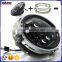7inch Daymaker LED Projector Headlight with Chrome Round Mounting Extension Trim Bracket Ring for Harley Davidson