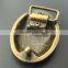 Belt buckle blank in antique brass