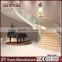 villa toughened glass balustrade stone helicoidal staircase