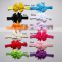 ODM custom design muti-colors stocked elastic hair tie nylon grosgrain bow headband fabric kids hair baby headband