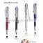 Fashion laser pointer pen custom promotional metal ball pen with led torch light