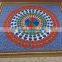 round mandala peocock prints bedthrows