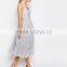 Fashion Ladies Midi Dress With Lace Hot Selling Customized Designs