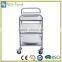 Hospital food trolleys round tube, stainless steel food trolley for sale