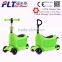 Best quality CE 4 big flashing wheels scooter kids with adjustable O bar