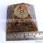 Big Orgone Chakra Stone Pyramid With Flower Of Life Symbol With Crystal Point | Reiki Pyramid Manufacturer